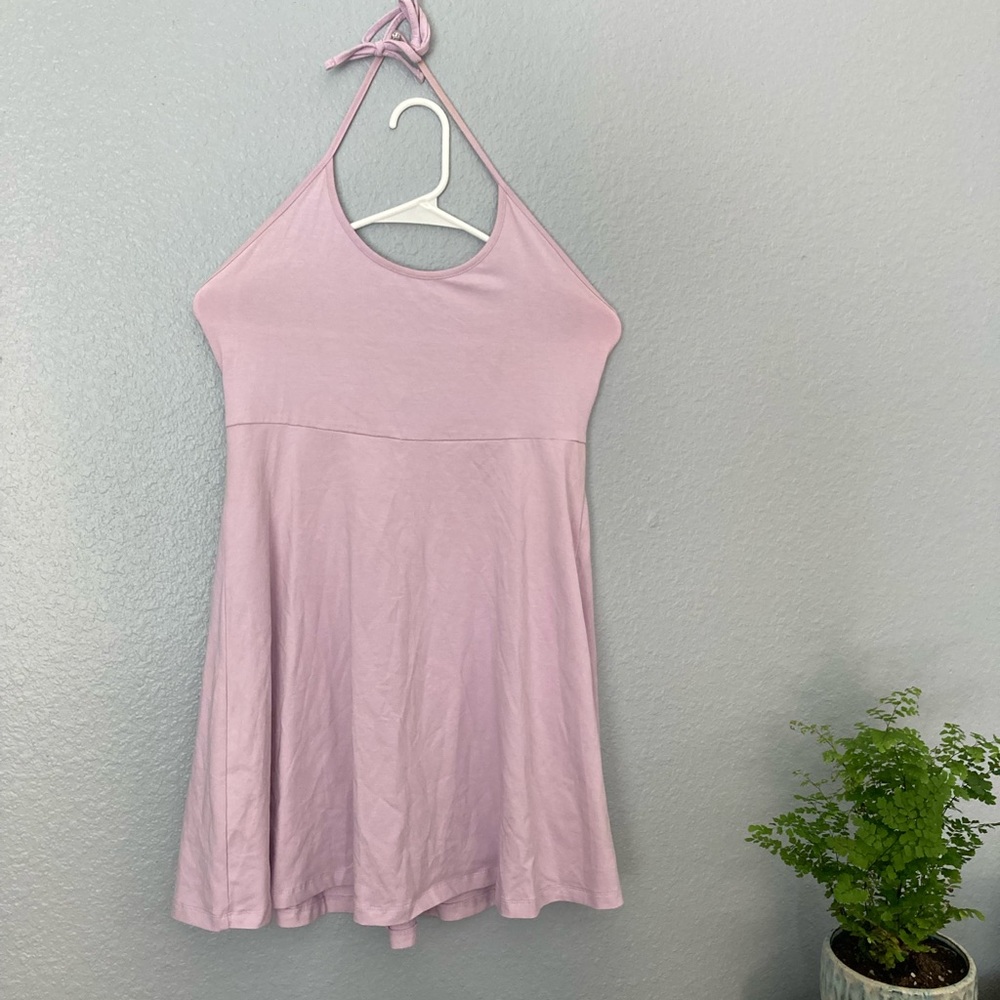 Lilac Halter Mini Dress